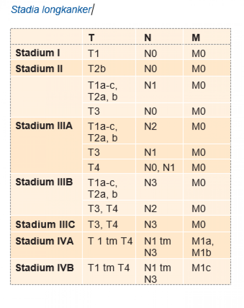 Stadia longkanker 1