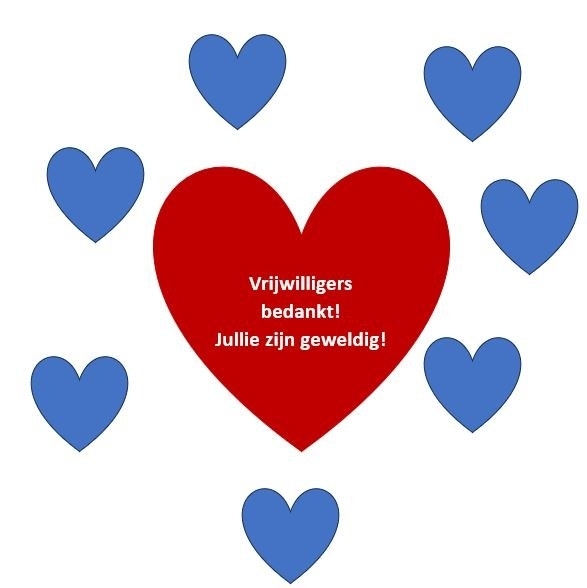 Vrijwilligers bedankt groter lettertype